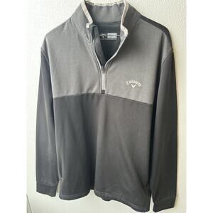 Callaway Men's Golf Pullover Black/Gray Quarter Zip, Size M